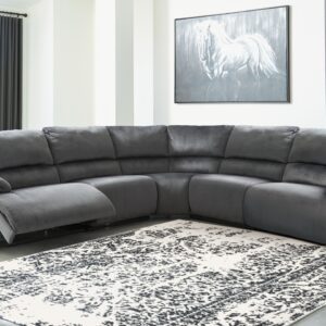 Clonmel - Charcoal - 5-Piece Reclining Sectional