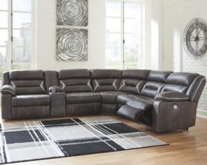 Kincord - Midnight - Left Arm Facing Power Sofa with Console 4 Pc Sectional