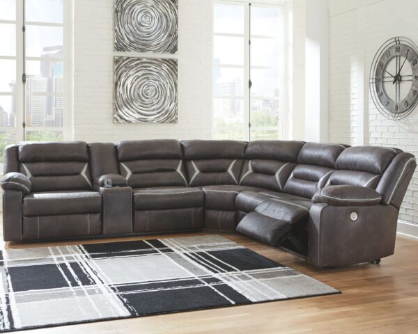 Kincord - Midnight - Left Arm Facing Power Sofa with Console 4 Pc Sectional