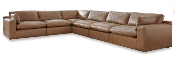 Emilia - Caramel - 6-Piece Sectional