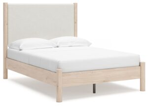 Cadmori - Two-tone - Full Upholstered Panel Bed
