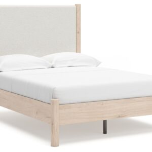 Cadmori - Two-tone - Full Upholstered Panel Bed