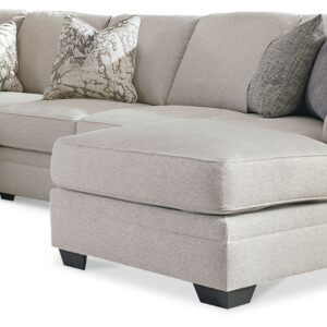 Dellara - Chalk - 3-Piece Sectional With Raf Corner Chaise And Armless Loveseat