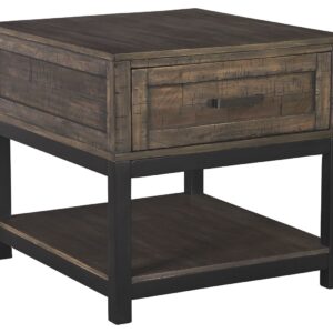Johurst - Grayish Brown - Rectangular End Table