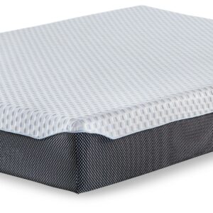 10 Inch Chime Elite - White / Blue - Twin Mattress