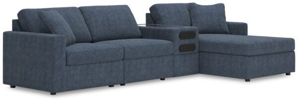 Modmax - Ink - 4-Piece Sectional With Raf Corner Chaise And Audio System Console