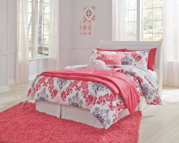 Anarasia - White - Full Sleigh Headboard with Bolt on Bed Frame