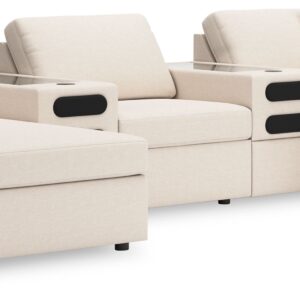Modmax - Oyster - 5-Piece Double Chaise With Audio Consoles