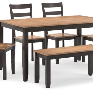 Gesthaven - Natural / Brown - Dining Room Table Set (Set of 6)