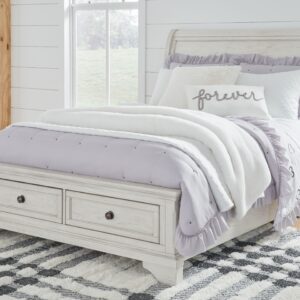 Robbinsdale - Antique White - Full Sleigh Storage Bed