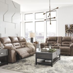 Stoneland - Fossil - 2 Pc. - Power Sofa, Loveseat