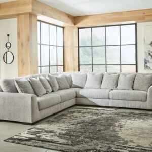 Regent Park - Pewter - Corner Chairs 5 Pc Sectional