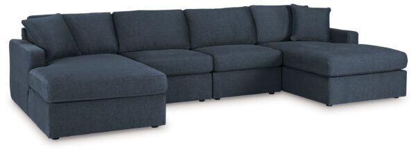 Modmax - Ink - 4-Piece Sectional  With Laf And Raf Corner Chaises