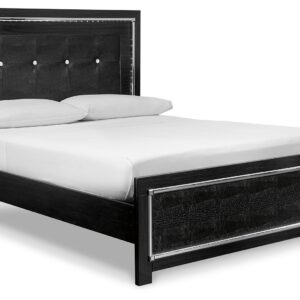 Kaydell - Black - Queen Upholstered Panel Bed