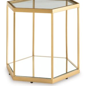 Veerwick - Gold Finish - Accent Cocktail Table