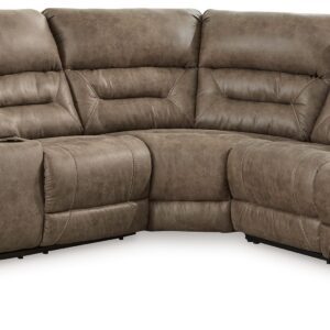 Ravenel - Fossil - 3-Piece Power Reclining Sectional With Laf Power Reclining Loveseat With Console