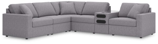 Modmax - Granite - 6-Piece Sectional With Audio System Console