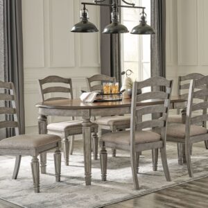 Lodenbay - Antique Gray - 7 Pc. - Dining Room ExtensionTable, 6 Side Chairs