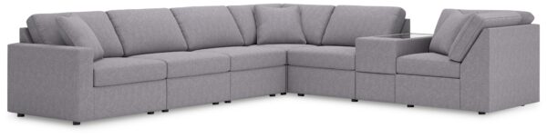 Modmax - Granite - 7-Piece Sectional With Storage Console And Laf Corner Chair