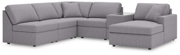 Modmax - Granite - 6-Piece Sectional With Raf Corner Chaise And Storage Console