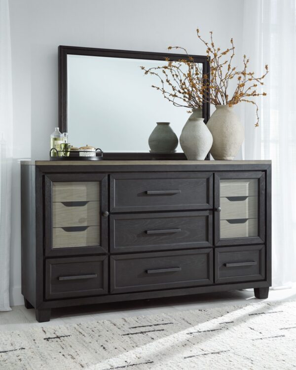 Foyland - Black / Brown - Dresser, Mirror