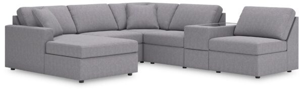 Modmax - Granite - 6-Piece Sectional With Laf Corner Chaise And Storage Console