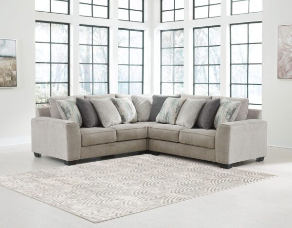 Ardsley - Pewter - Corner Loveseat 3 Pc Sectional