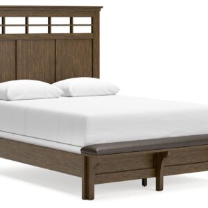 Shawbeck - Medium Brown - Queen Panel Bed