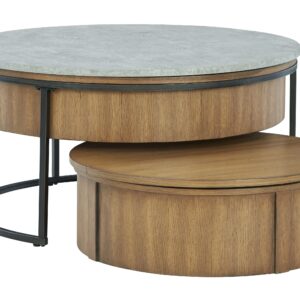 Fridley - Gray / Brown / Black - Nesting Cocktail Tables (Set of 2)