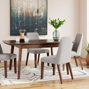 Lyncott - Brown / Gray - 5 Pc. - Butterfly Extension Table, 4 Side Chairs