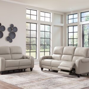 Mercomatic - Gray - 2 Pc. - Power Reclining Sofa, Power Reclining Loveseat