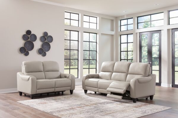 Mercomatic - Gray - 2 Pc. - Power Reclining Sofa, Power Reclining Loveseat