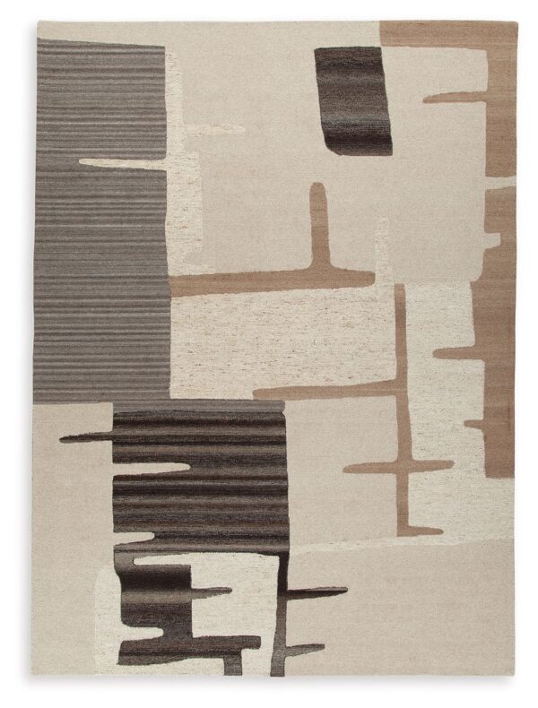 Kencher - Beige / Brown - Extra Large Rug