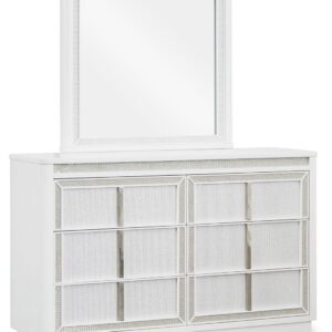 Chalanna - White - Dresser And Mirror