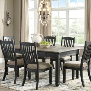 Tyler Creek - Dark Gray - 7 Pc. - Dining Room Table, 6 Side Chairs