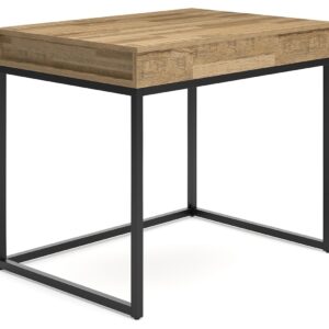 Gerdanet - Light Brown / Black - Home Office Lift Top Desk