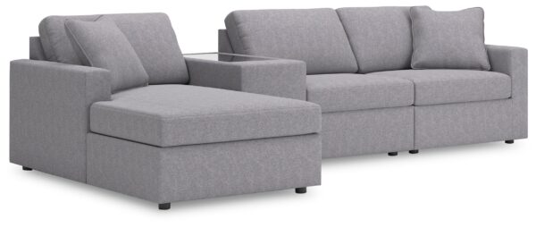 Modmax - Granite - 4-Piece Sectional With Laf Corner Chaise And Storage Console