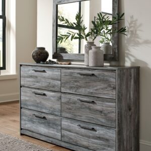 Baystorm - Gray - Dresser, Dark Gray Mirror
