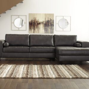 Nokomis - Charcoal - Right Arm Facing Corner Chaise 2 Pc Sectional