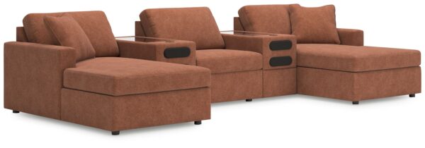 Modmax - Spice - 5-Piece Double Chaise Sectional With Audio System Consoles