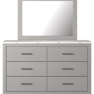 Cottenburg - Light Gray / White - Dresser, Mirror