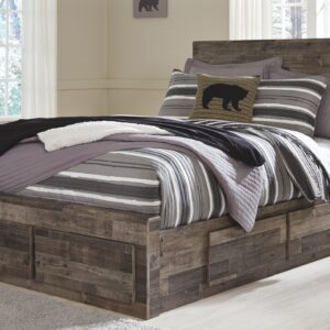 Derekson - Multi Gray - Full Panel Bed with 6 Storage Drawers