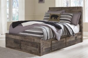 Derekson - Multi Gray - Full Panel Bed with 6 Storage Drawers