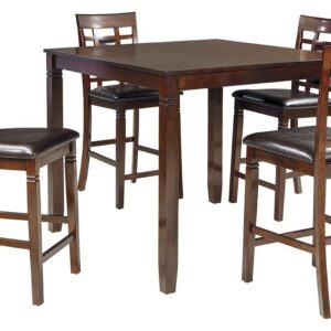 Bennox - Brown - DRM Counter Table Set (Set of 5)