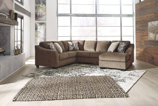 Graftin - Teak - Right Arm Facing Corner Chaise 3 Pc Sectional