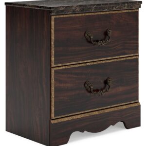 Glosmount - Two-tone - Two Drawer Night Stand