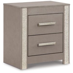 Surancha - Gray - Two Drawer Night Stand