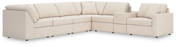 Modmax - Oyster - 7-Piece Sectional With Storage Console And Raf Corner Chair