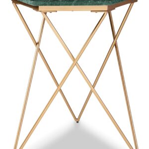 Engelton - Green / Gold - Accent Table