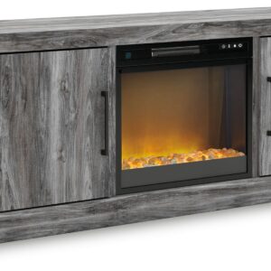 Baystorm - Gray - 64" TV Stand With Electric Fireplace